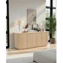 Buffet/bahut contemporain 180 cm ch&ecirc;ne clair Adria