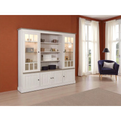 Bibliothèque contemporaine 215 cm coloris chêne beige/mélèze Samos II