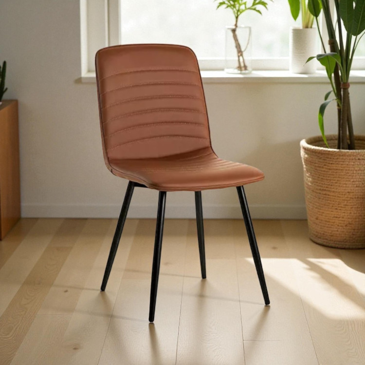 Chaise de salle à manger moderne en PU (lot de 2) Jerrico