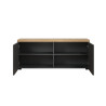 Meuble TV moderne 120 cm anthracite/chêne Baggy