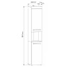 Colonne de salle de bain moderne chêne/cachemire Leane