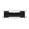 Meuble TV moderne 180 cm laqué mat blanc/noir Lorie