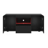 Meuble TV moderne 115 cm noir/bleu/rouge Lorie