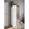 Armoire d'entrée moderne blanc laqué/chêne clair Frida