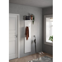 Portemanteau mural moderne blanc laqué brillant Frida