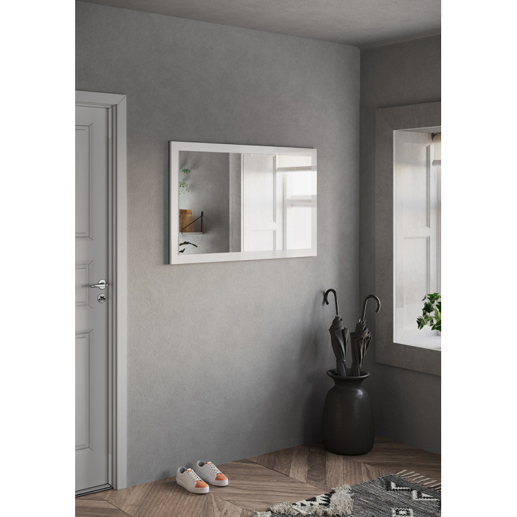 Miroir rectangulaire blanc laqué brillant Frida