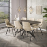 Table de salle à manger ovale moderne 180 cm coloris bronze Vik
