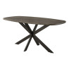 Table de salle à manger ovale moderne 180 cm coloris bronze Vik