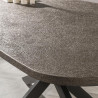 Table de salle à manger ovale moderne 180 cm coloris bronze Vik