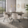 Table de salle à manger ovale moderne 180 cm coloris bronze Vik
