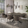 Table de salle à manger ovale moderne 215 cm coloris bronze Vik