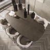 Table de salle à manger ovale moderne 215 cm coloris bronze Vik