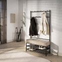 Vestiaire industriel avec assise en m&eacute;tal bronze 100 cm Luna