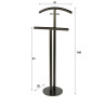 Valet de nuit industriel en métal bronze Luna