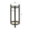 Porte-parapluies industriel en métal bronze Luna