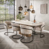 Table de salle à manger ovale 215 cm MDF et céramique Romanesco