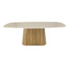 Table de salle à manger ovale 215 cm MDF et céramique Romanesco