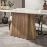 Table de salle à manger ovale 215 cm MDF et céramique Romanesco
