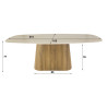 Table de salle à manger ovale 215 cm MDF et céramique Romanesco