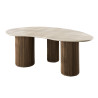 Table de salle à manger moderne 215 cm MDF et céramique Romanesco