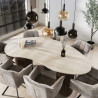 Table de salle à manger moderne 215 cm MDF et céramique Romanesco