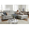 Canapé d'angle convertible en tissu Marco