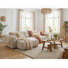 Canapé d'angle moderne en tissu Roxie