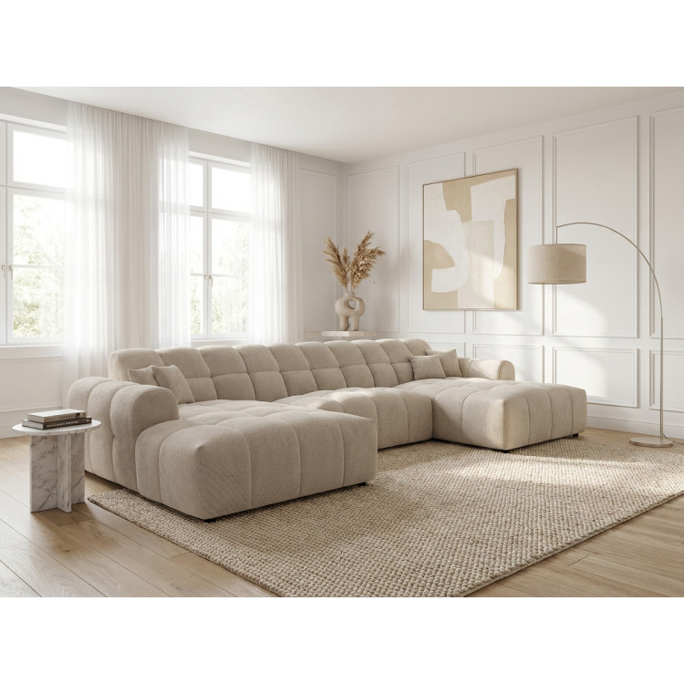 Canapé panoramique moderne en tissu Roxie