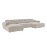 Canapé panoramique moderne en tissu Roxie