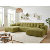 Canapé panoramique moderne en tissu Roxie