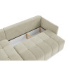 Canapé d'angle convertible réversible coffre en velours Louka