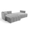 Canapé d'angle convertible réversible coffre en velours Louka