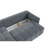 Canapé d'angle convertible réversible coffre en velours Louka