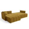 Canapé d'angle convertible réversible coffre en velours Louka