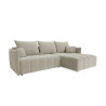 Canapé d'angle convertible réversible coffre en tissu Louka
