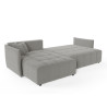 Canapé d'angle convertible réversible coffre en tissu Louka