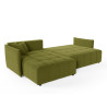 Canapé d'angle convertible réversible coffre en tissu Louka