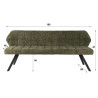 Banquette moderne en tissu Marcus