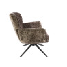 Fauteuil pivotant moderne en tissu chenille Zaya
