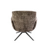 Fauteuil pivotant moderne en tissu chenille Zaya