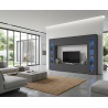 Ensemble TV mural moderne 4 éléments anthracite mat Maroussia