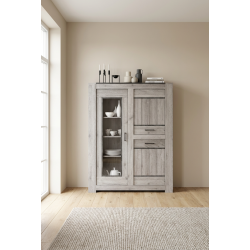 Vaisselier/argentier contemporain coloris chêne gris Talisman