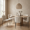 Chaise de salle à manger moderne en tissu Emma (lot de 2)