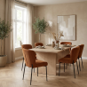 Chaise de salle à manger moderne en tissu Emma (lot de 2)