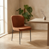 Chaise de salle à manger moderne en tissu Emma (lot de 2)