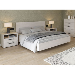 Lit adulte contemporain chêne clair Lolita