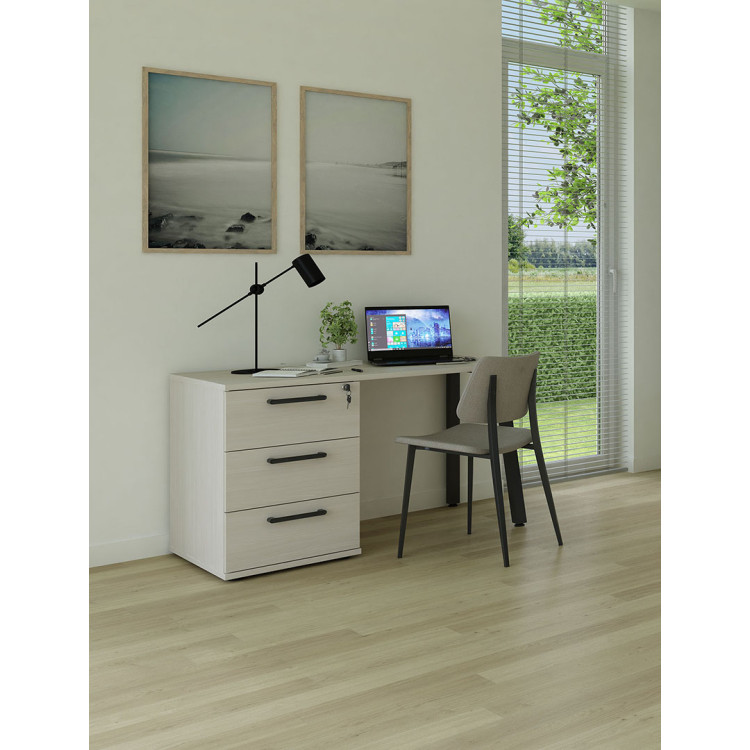 Bureau enfant contemporain chêne clair Lolita