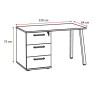 Bureau enfant contemporain chêne clair Lolita