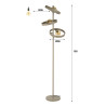 Lampadaire industriel en métal beige H 155 cm Hoodie