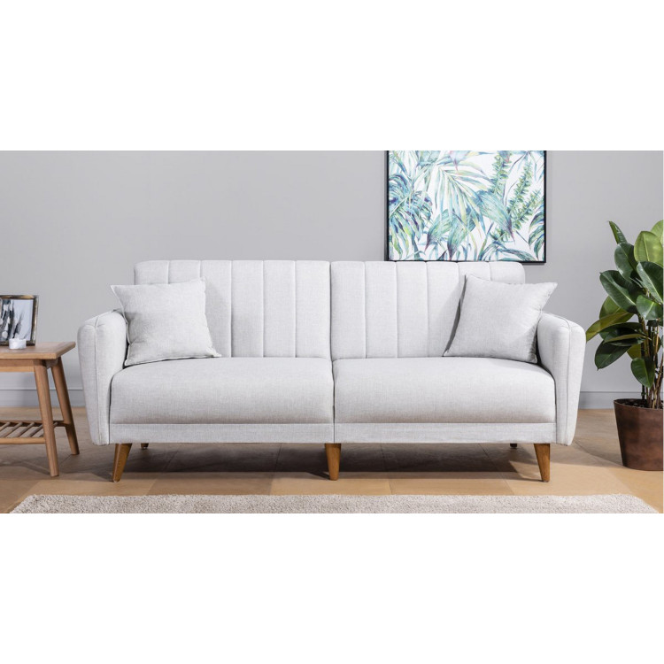 Canapé droit convertible moderne 3 places en tissu Alpha